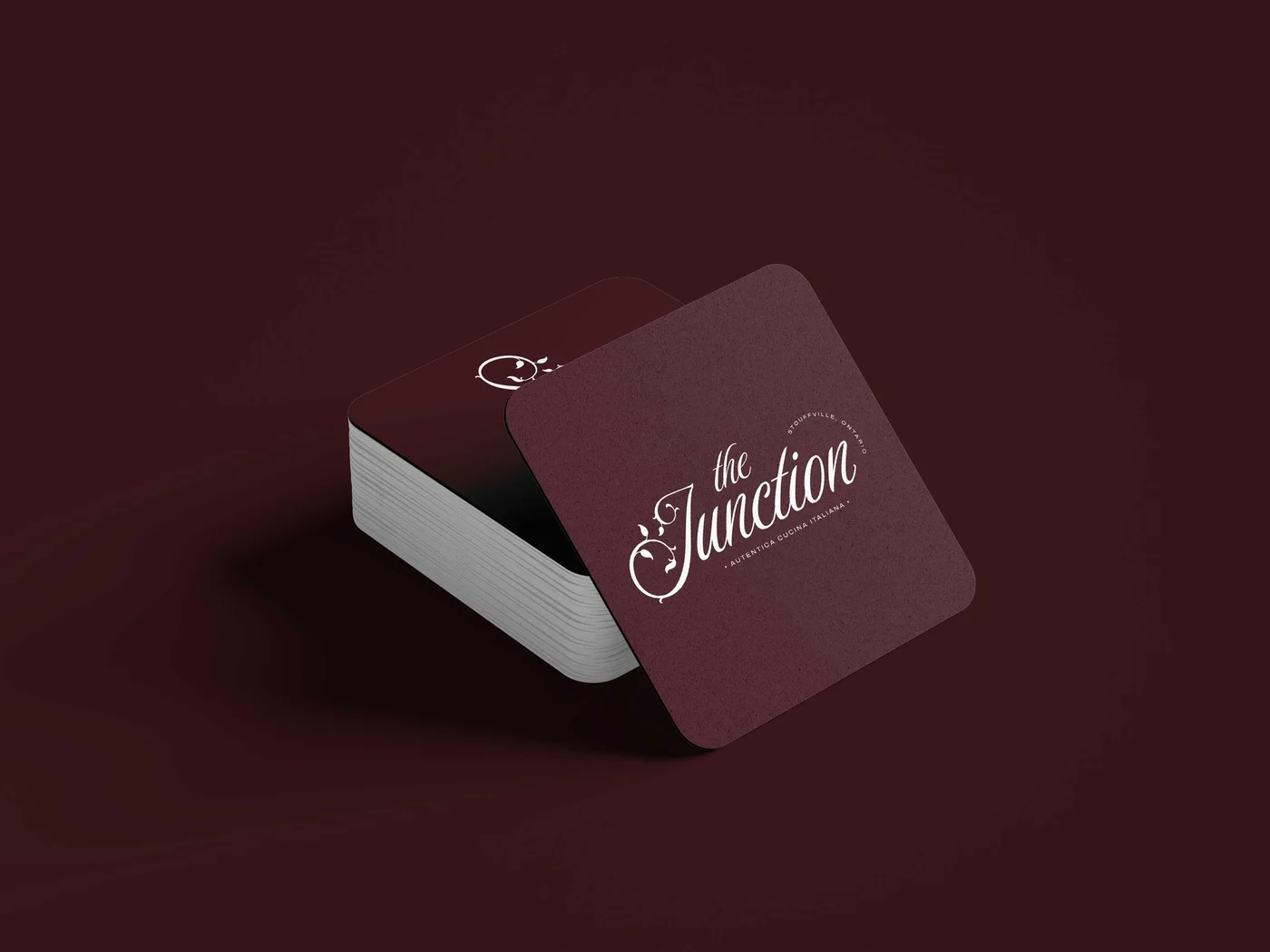 Business card with the junction logo — The Junction Stouffville case study