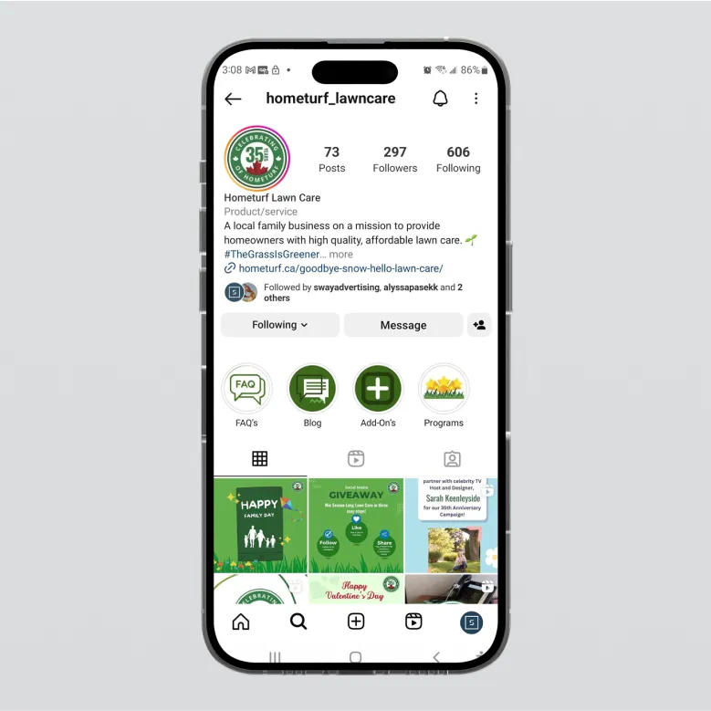 FB section — Hometurf case study