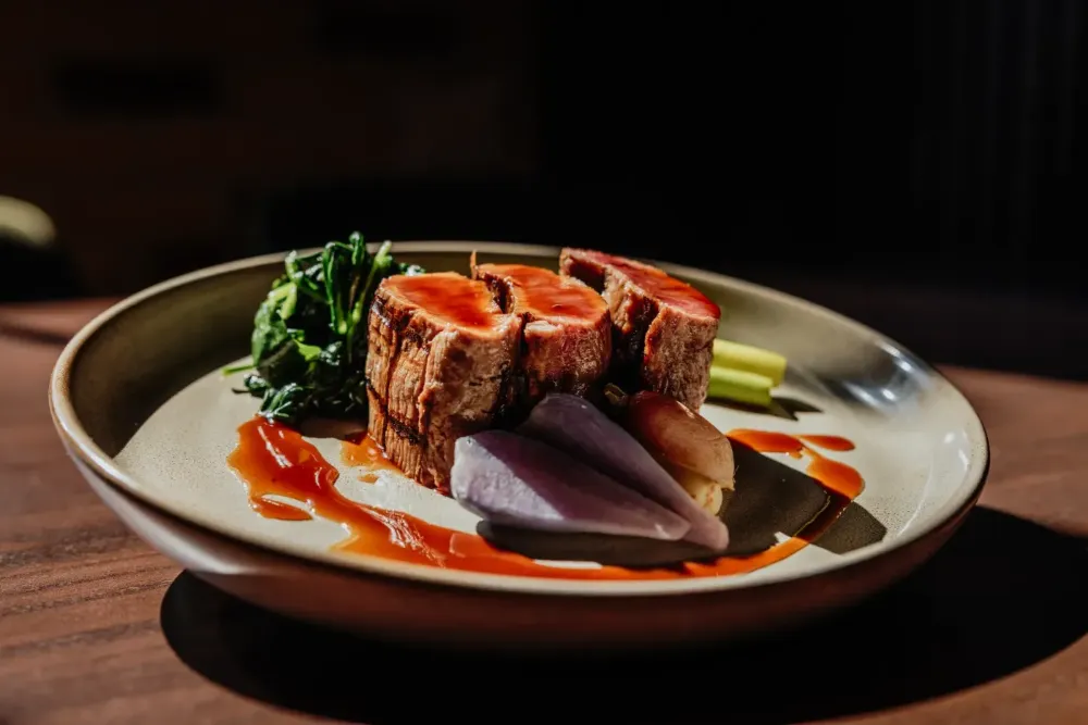 Seared tuna with vegetables and sauce — The Junction Stouffville case study