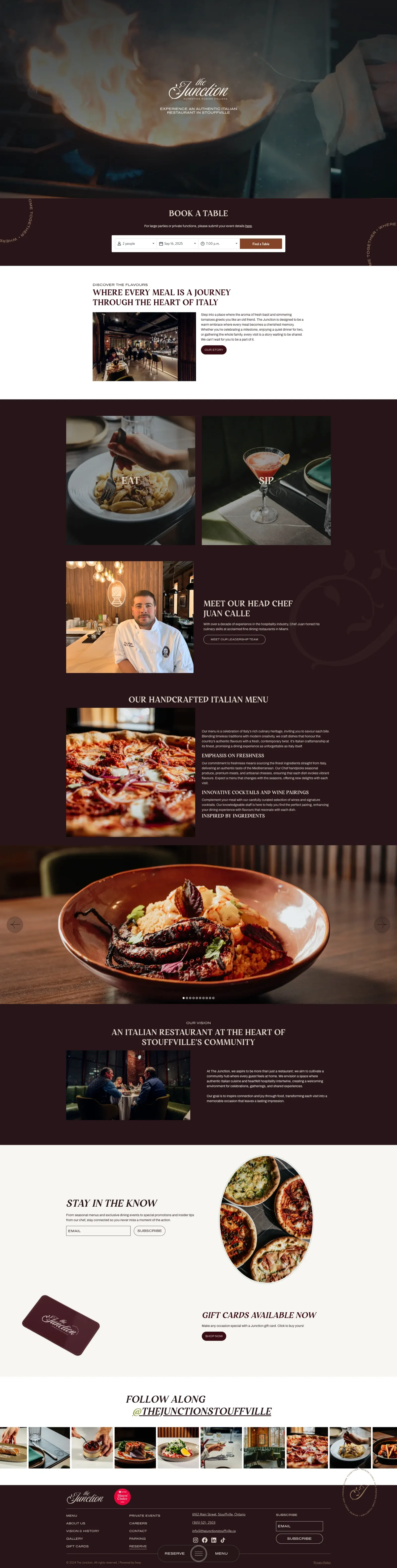 tj home page — The Junction Stouffville case study