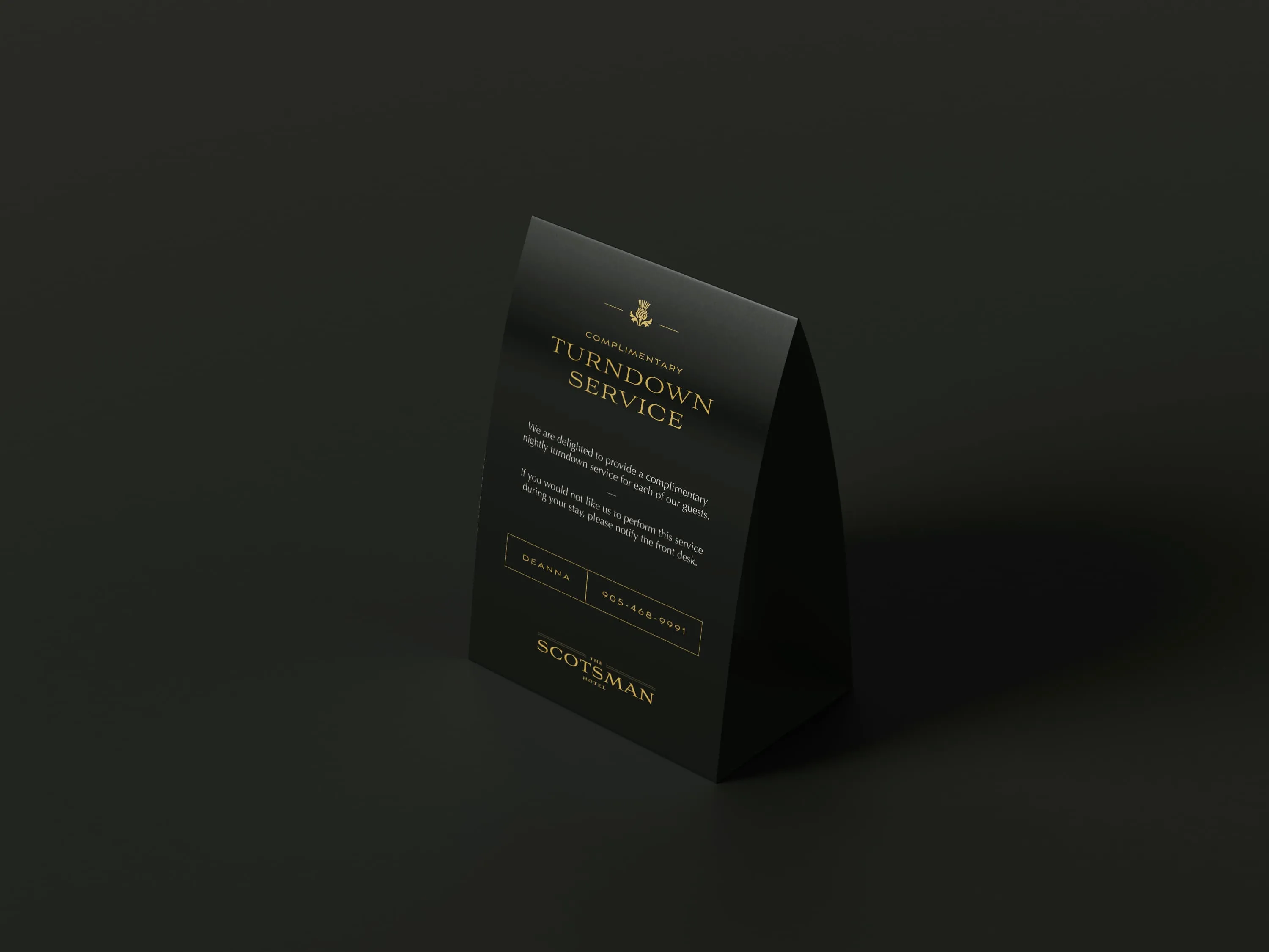 tsh small stationary — Scotsman Hotel case study