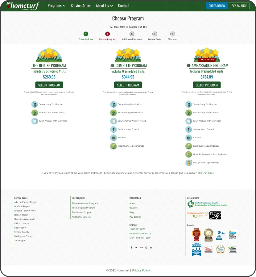 web buying process — Hometurf case study